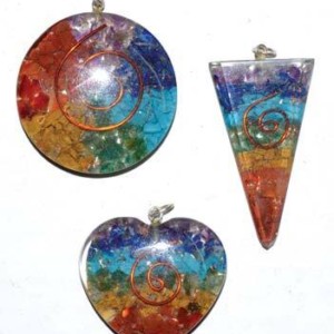 (set of 3) Orgone Chakra spiral