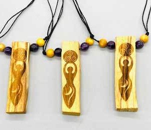 (set of 3) Goddess Palo Santo W Amethyst