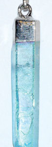(set of 3) 2" Aqua Aura Quartz pendant