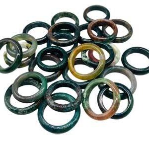 (set of 25) Jasper, Banded rings