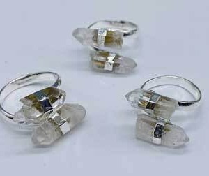 (set of 3) adjustable Quartz rings