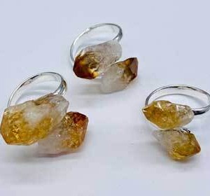 (set of 3) adjustable Citrine rings