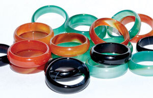(set of 100) 6mm Rounded Agate rings