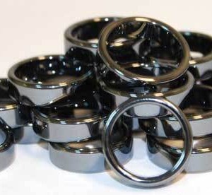 (set of 100) 6mm Flat Hematite rings