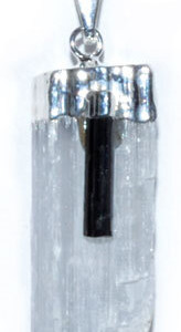 Selenite W/ Tourmaline pendant