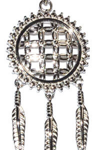 3/4" Flower of Life Dreamcatcher sterling pendant