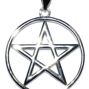 7/8" Pentagram sterling pendant
