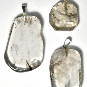Smoky Quartz slice pendant