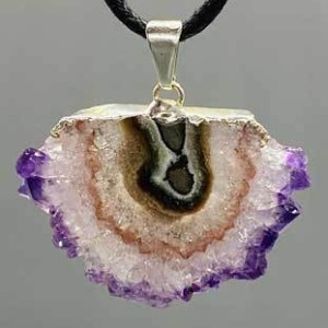 Stalactite silver plated pendant