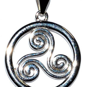 5/8" Trinity Spiral sterling pendant