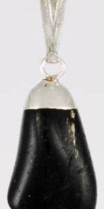 Black Tourmaline tumbled pendant