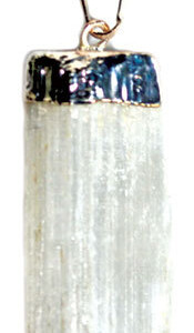 Selenite utumbled pendant