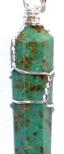 (set of 5) Chrysocolla wire wrapped point