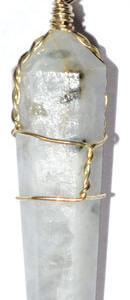 (set of 5) Rainbow Moonstone wire wrapped point