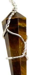 (set of 5) wire wrapped Tiger Eye point