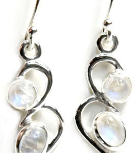 Rainbow Moonstone earrings