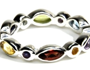 size 6 Amethyst, Citrine, Garnet, Iolite, Peridot ring