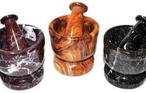 3 3/4" assorted mortar and pestle set