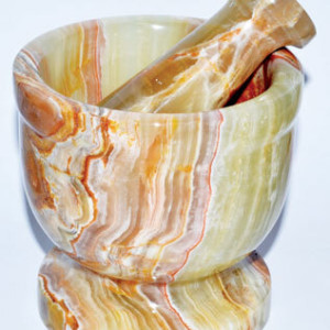 4" Onyx mortar and pestle set
