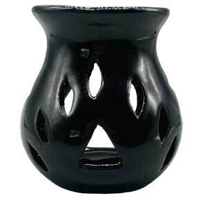 4" Black Ceramic oil diffuser