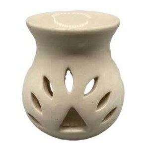 4" Ivory Ceramic oil diffuser