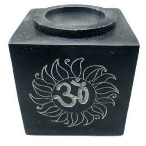 3" square Om soapstone oil diffuser