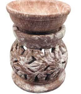 3 1/4" Leaf soapstone oil diffuser