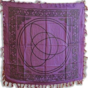 Purple Triquetra altar cloth 36" x 36"