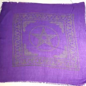 Pentagram altar cloth 18" x 18"