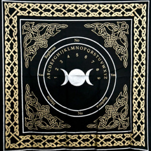24"x24" Triple Moon Pendulum/ Ouija altar cloth