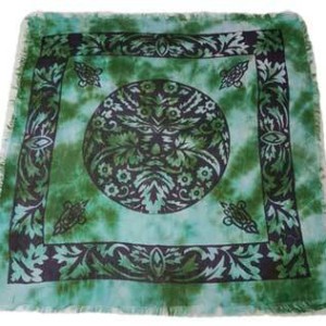 18"x18" Green Man altar cloth