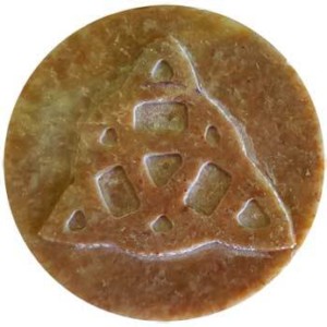 Soapstone Triquetra altar tile 3"