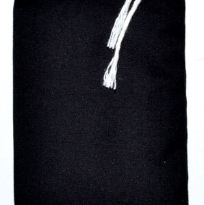 Black Cotton Bag 3" x 4"