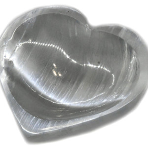 4" Selenite Heart bowl