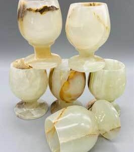 (set of 6) 3" Onyx chalices