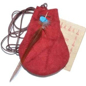 3" Medicine Dream bag Red
