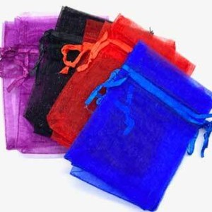 (set of 12) 3" x 4" Mixed organza pouch