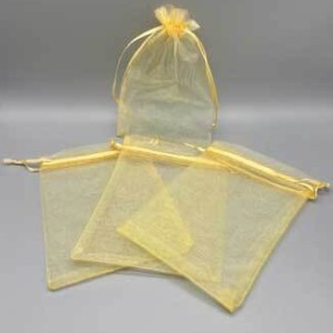 100 pack 4" x 6" Gold organza bag