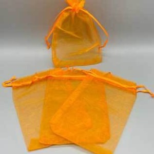 100 pack 4" x 6" Orange organza bag