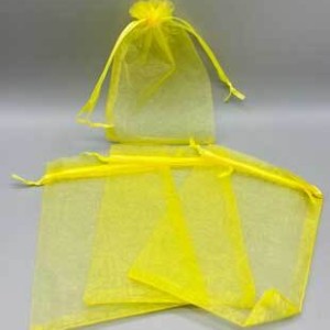 100 pack 4" x 6" Yellow organza bag
