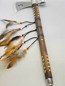 19" Prayer Pipe (tomahawk & feather)