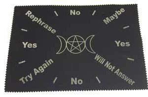 8"x12" Triple Moon Pentagram pendulum mat (slight imperfection)