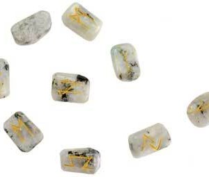 White Rainbow Moonstone rune set