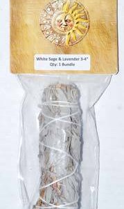 4" White Sage & Lavender smudge stick