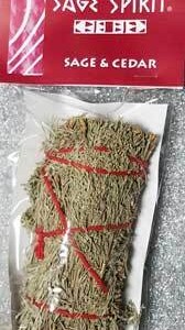 Sage & Cedar smudge stick 5"