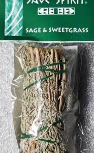 Sage & Sweetgrass smudge stick 5"