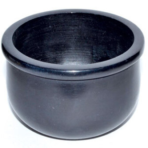 Black Stone Scrying Bowl 3"