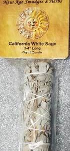 California White Sage smudge stick 3"