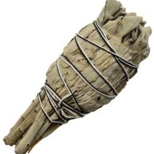 California White Sage smudge stick 4"