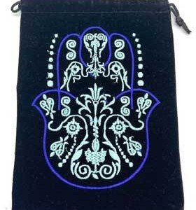 (set of 10) 5"x 7" Fatima Hand Black velveteen bag